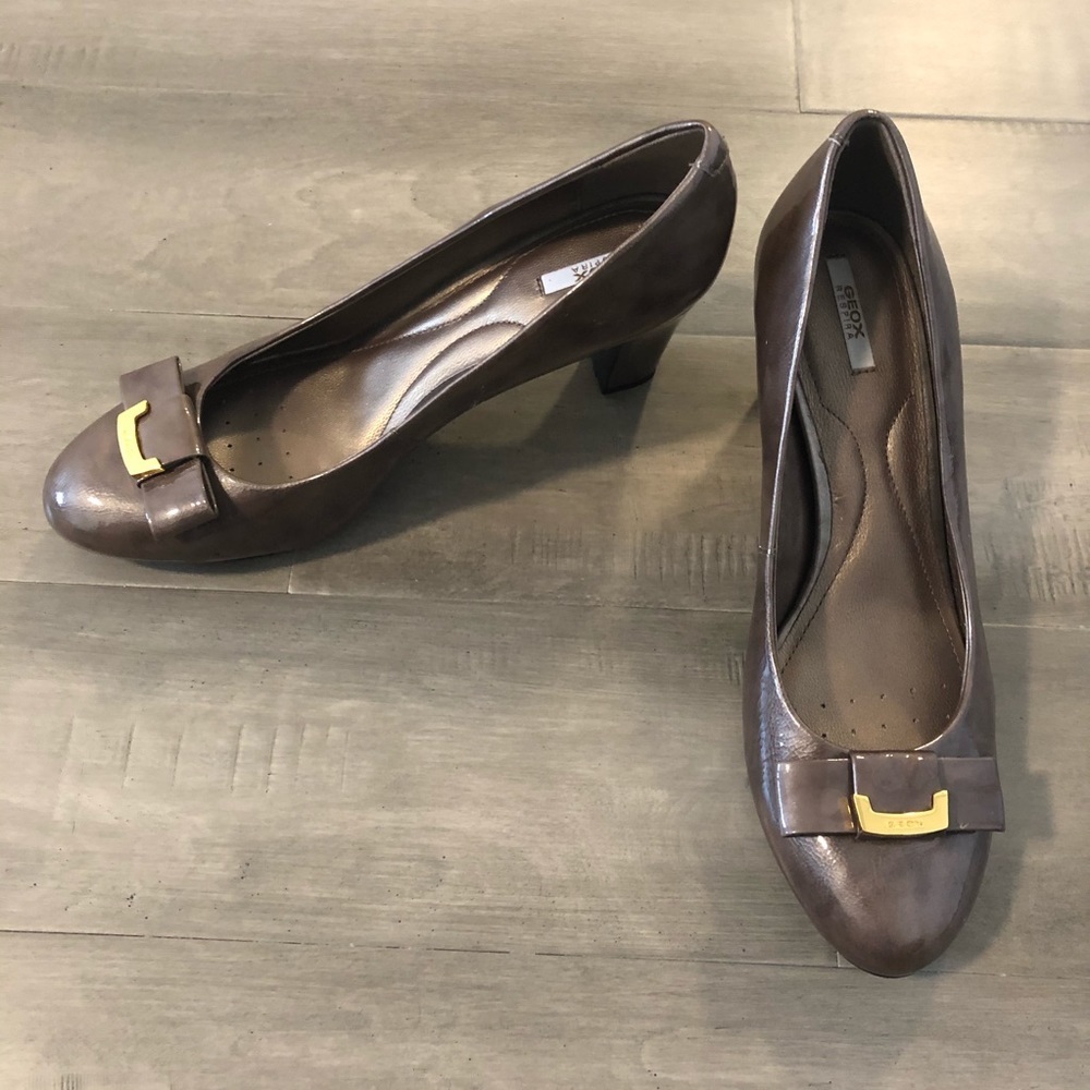 GEOX Respira Marielle Deep taupe high heels size 8